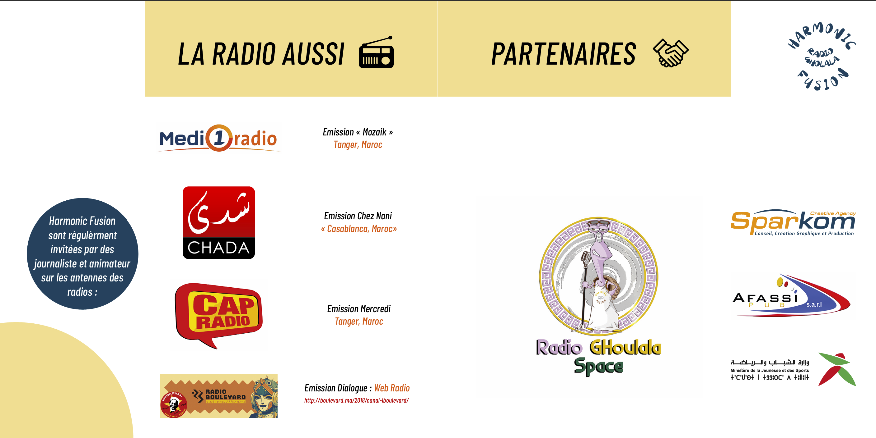 Logos des Partenaires de Harmonic Fusion